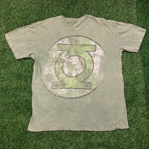 Men's Distressed Green DC Comics Graphic Tee